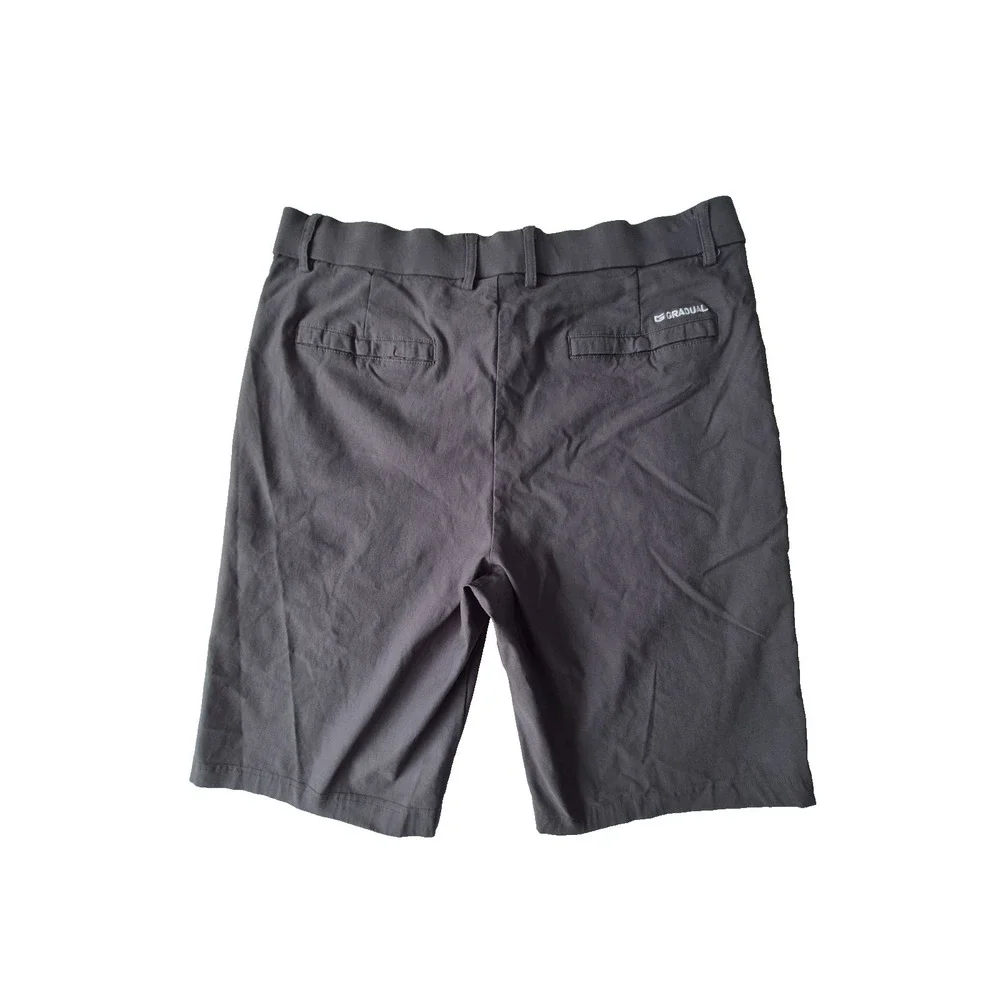 Gradual Golf Shorts Mens 34 Gray Performance Stretch Flat Front 10.5 Inseam